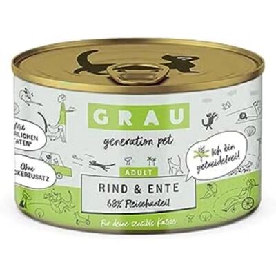 Nourriture humide sans céréales GRAU - Bœuf & Canard Nourriture humide sans céréales GRAU - Bœuf & Canard