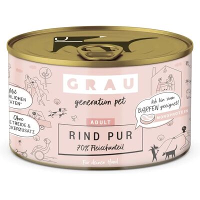 Grau 8810 Vochtige hondenvoeding - Rund, 200g Grau 8810 Vochtige hondenvoeding - Rund, 200g