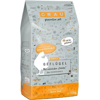 Grau Geflügel Hundefutter - 12 kg - Allround Futter Grau Geflügel Hundefutter - 12 kg - Allround Futter