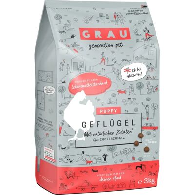 Becker-Schoell AG Grau Junior Nourriture pour chiens au poulet - 3kg Becker-Schoell AG Grau Junior Nourriture pour chiens au poulet - 3kg