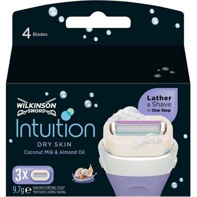 Wilkinson Sword Intuition Dry Skin Razor Blades - 3 x Wilkinson Sword Intuition Dry Skin Razor Blades - 3 x
