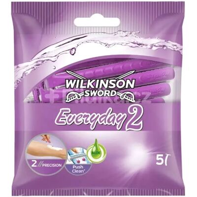 Wilkinson Sword Essential 2 Jednorazowa Maszynka do Golenia - 5 sztuk - Dla Kobiet Wilkinson Sword Essential 2 Jednorazowa Maszynka do Golenia - 5 sztuk - Dla Kobiet