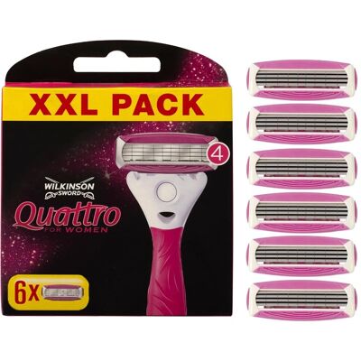 Wilkinson Sword Quattro Frauen Rasierklingen - 6 x Wilkinson Sword Quattro Frauen Rasierklingen - 6 x