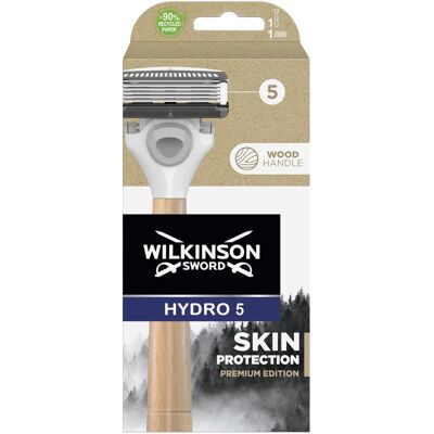 Rasoio Wilkinson Hydro 5 Protezione Pelle Edizione Premium - 5 lame - Confezione con 1 manico e 1 testa Rasoio Wilkinson Hydro 5 Protezione Pelle Edizione Premium - 5 lame - Confezione con 1 manico e 1 testa
