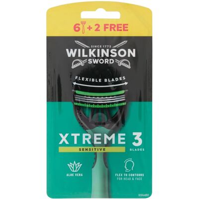Wilkinson Sword Xtreme 3 Sensitive Comfort Jednorazowa maszynka do golenia - Mężczyzna Wilkinson Sword Xtreme 3 Sensitive Comfort Jednorazowa maszynka do golenia - Mężczyzna