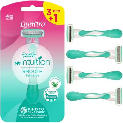 Rasoio Wilkinson Sword MyIntuition Quattro Sensitive - 4 Lame Rasoio Wilkinson Sword MyIntuition Quattro Sensitive - 4 Lame