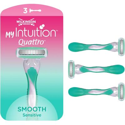 Wilkinson Sword Quattro for Women My Intuition Smooth - Einwegrasierer Wilkinson Sword Quattro for Women My Intuition Smooth - Einwegrasierer