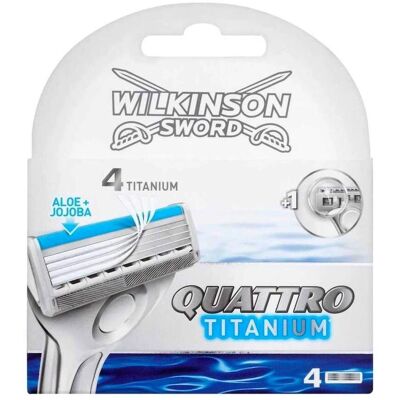 Wilkinson Sword Quattro Titanium Sensitive Razor Blades - Razors & Blades Wilkinson Sword Quattro Titanium Sensitive Razor Blades - Razors & Blades
