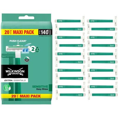 Wilkinson Sword Extra Sensitive jednorazowe golarki - Opakowanie 20 sztuk Wilkinson Sword Extra Sensitive jednorazowe golarki - Opakowanie 20 sztuk