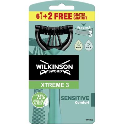 Wilkinson Sword Xtreme 3 Sensitive Comfort - Scheermesjes Wilkinson Sword Xtreme 3 Sensitive Comfort - Scheermesjes