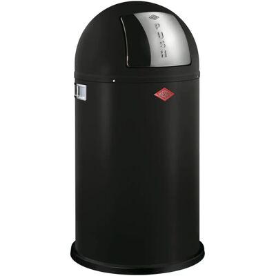 Wesco 175 831 Pushboy - Prullenbak - 50L - Zwart mat Wesco 175 831 Pushboy - Prullenbak - 50L - Zwart mat