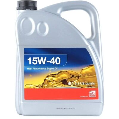 Oleje silnikowe Febi Bilstein 15w-40 - 5L, Mineralne, Euro 4/5, Pasuje do Mercedes, VW, Audi Oleje silnikowe Febi Bilstein 15w-40 - 5L, Mineralne, Euro 4/5, Pasuje do Mercedes, VW, Audi