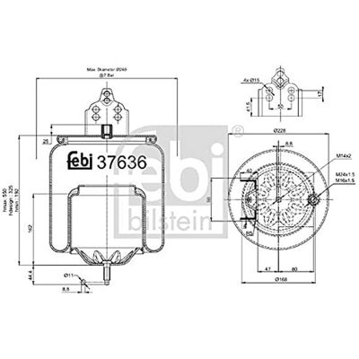 FEBI BILSTEIN Volvo FH Luftfjedring Beskyttelse - Bagaksel FEBI BILSTEIN Volvo FH Luftfjedring Beskyttelse - Bagaksel