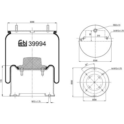 FEBI BILSTEIN Boczek suspensie aer - 39994 FEBI BILSTEIN Boczek suspensie aer - 39994