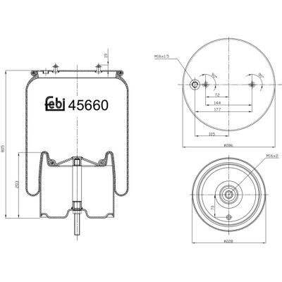 FEBI BILSTEIN Ilmapenkkisäiliö - 45660 FEBI BILSTEIN Ilmapenkkisäiliö - 45660