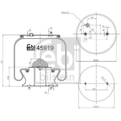 FEBI BILSTEIN - 45919 - Axul fata - Pentru SCANIA - Fular suspensie pneumatica FEBI BILSTEIN - 45919 - Axul fata - Pentru SCANIA - Fular suspensie pneumatica