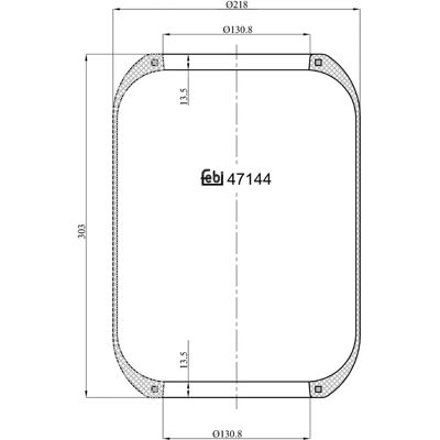 FEBI BILSTEIN 47144 Luftfjädringsskydd - Bakaxel FEBI BILSTEIN 47144 Luftfjädringsskydd - Bakaxel