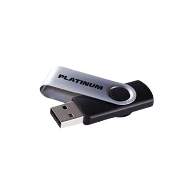 Clé USB Platinum Twister - 2GB - USB Type-A - Pivotante - Noir et Argenté Clé USB Platinum Twister - 2GB - USB Type-A - Pivotante - Noir et Argenté