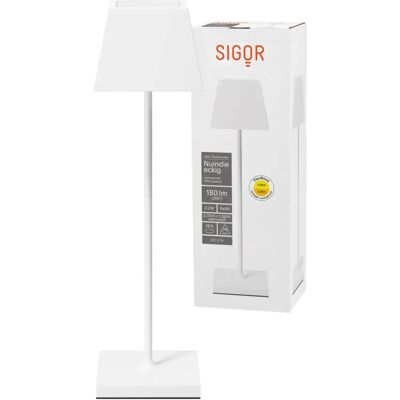 Lampe de table Sigor Nuindie 370mm - Dimmable & Rechargeable - Publicité Lampe de table Sigor Nuindie 370mm - Dimmable & Rechargeable - Publicité