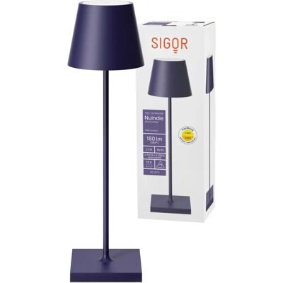 SIGOR Tragbare blaue Aluminium Touch-Dimmbar Tischlampe - Innen/Außen SIGOR Tragbare blaue Aluminium Touch-Dimmbar Tischlampe - Innen/Außen