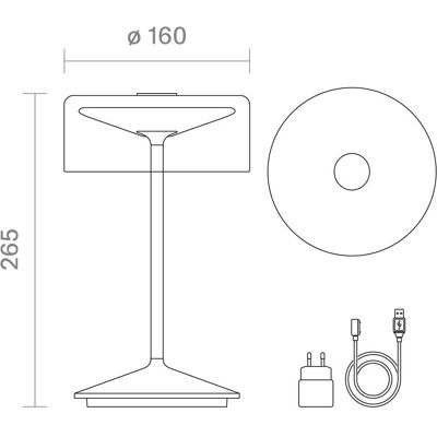 Sigor Numotion rosegold Akku Glasleuchte - LED, dimmbar, IP54 Sigor Numotion rosegold Akku Glasleuchte - LED, dimmbar, IP54