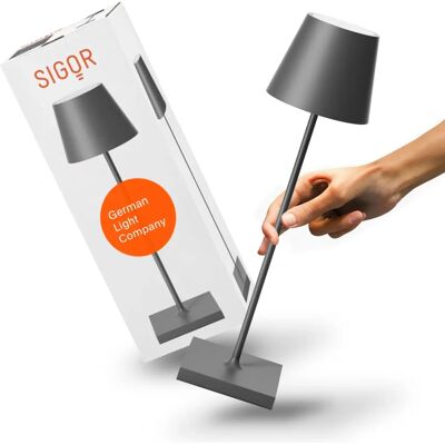 Lampe de table rechargeable Nuindie gris Graphite - Publicité Lampe de table rechargeable Nuindie gris Graphite - Publicité