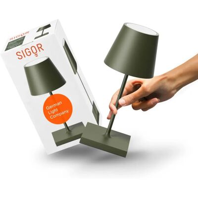 Sigor Tannengrün Mini Lampe de Table Rechargeable - Lampe de Table - Publicité Sigor Tannengrün Mini Lampe de Table Rechargeable - Lampe de Table - Publicité