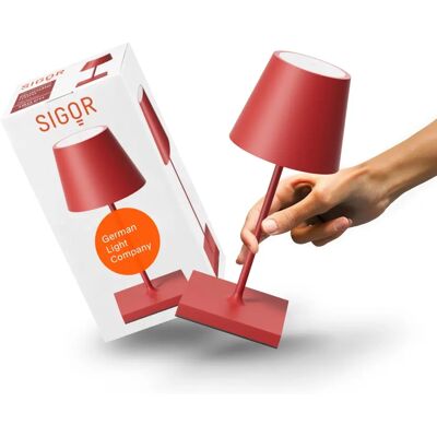 Sigor Akku Mini Tischleuchte - Verstellbares Warmweiß & Feuerrot - Tischlampe Sigor Akku Mini Tischleuchte - Verstellbares Warmweiß & Feuerrot - Tischlampe