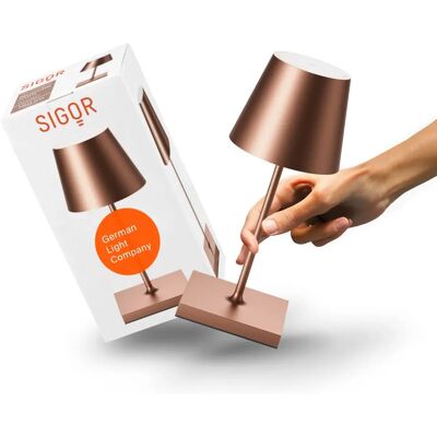Lampe de table rechargeable compacte Sigor - Blanc réglable - IP54 - Publicité Lampe de table rechargeable compacte Sigor - Blanc réglable - IP54 - Publicité