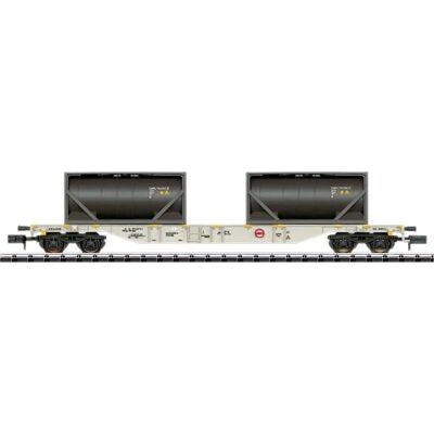 MiniTrix Sgns Containerwagen - Vierachsen, Gemietet von Railion Nederland MiniTrix Sgns Containerwagen - Vierachsen, Gemietet von Railion Nederland