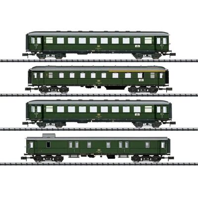 MiniTrix 18709 Sæt med 4 N-skala togvogne - Modellokomotiver MiniTrix 18709 Sæt med 4 N-skala togvogne - Modellokomotiver