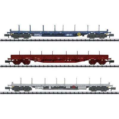 MiniTrix 18723 N 3-delt Fladvognsæt SNCB/CFL - Lastvogn MiniTrix 18723 N 3-delt Fladvognsæt SNCB/CFL - Lastvogn