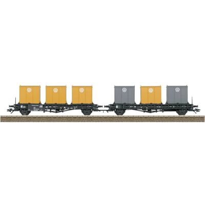 TRIX 24162 Doppelwagen für Containertransport - Wagon TRIX 24162 Doppelwagen für Containertransport - Wagon
