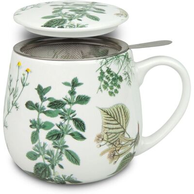 Könitz 420ml Mehrfarbige Teetasse mit Sieb & Deckel - Teetasse Könitz 420ml Mehrfarbige Teetasse mit Sieb & Deckel - Teetasse