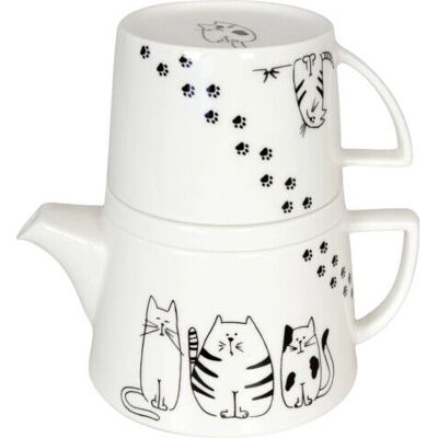 Könitz Porzellan Funny Cats Teekanne Set - Bone China - 650ml Könitz Porzellan Funny Cats Teekanne Set - Bone China - 650ml