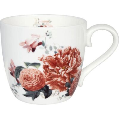 Könitz Porzellan Gartengarten Rote Pfingstrose Tasse - Becher Könitz Porzellan Gartengarten Rote Pfingstrose Tasse - Becher