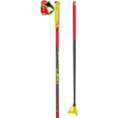 Leki HRC Junior - Băț de schi pentru copii - Roșu strălucitor/Galben/negru - 120cm Leki HRC Junior - Băț de schi pentru copii - Roșu strălucitor/Galben/negru - 120cm