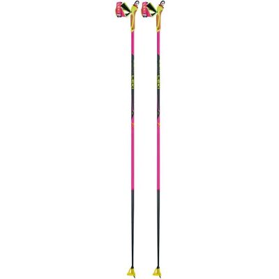 Leki HRC Max FRT Neon rosa/ gul/ svart - Skistav 170cm Leki HRC Max FRT Neon rosa/ gul/ svart - Skistav 170cm