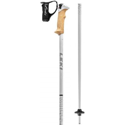 Leki Stella S Wit/Zwart/Zilver - 120 cm Skistokken voor Vrouwen Leki Stella S Wit/Zwart/Zilver - 120 cm Skistokken voor Vrouwen