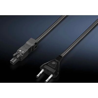 Rittal 7859.010 Netzkabel - 2m Schwarz Eurostecker Rittal 7859.010 Netzkabel - 2m Schwarz Eurostecker