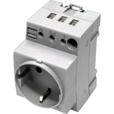 Rittal Rittal SZ 2506.120 Steckdose - Typ F, Grau, 250V/16A Rittal Rittal SZ 2506.120 Steckdose - Typ F, Grau, 250V/16A
