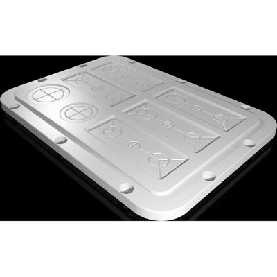 Rittal Rackplatte - 2565.200, Grau, IP66 Rittal Rackplatte - 2565.200, Grau, IP66