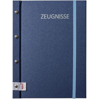 Dossier de Certificat Roth Metallium - Bleu avec Vis de Livre - Publicité Dossier de Certificat Roth Metallium - Bleu avec Vis de Livre - Publicité