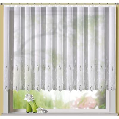Stickereien Plauen Ramona - Grüne Blumen Gardine 145cm x 750cm - Gardine Stickereien Plauen Ramona - Grüne Blumen Gardine 145cm x 750cm - Gardine