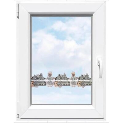 Plauener Spitze Winter Gardine - Halbtransparent, 15cm x 66cm Plauener Spitze Winter Gardine - Halbtransparent, 15cm x 66cm