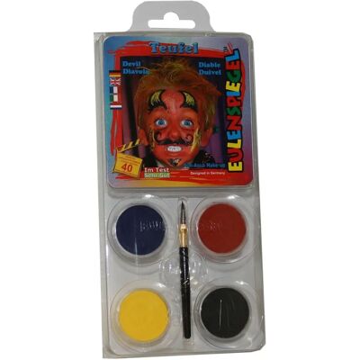 Set di Colori per Viso Eulenspiegel - Diavolo - 40 Maschere Set di Colori per Viso Eulenspiegel - Diavolo - 40 Maschere