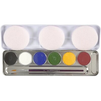 Creativ Company CCH-76135 Pintura facial - Base acuática, 6 colores Creativ Company CCH-76135 Pintura facial - Base acuática, 6 colores