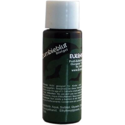 Eulenspiegel 405109 - Gel de maquillage zombie - Vert foncé Eulenspiegel 405109 - Gel de maquillage zombie - Vert foncé