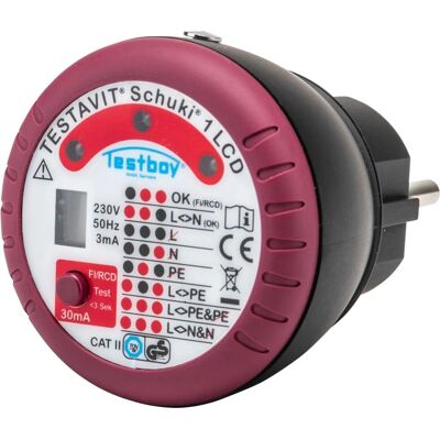 Testboy Testavit Schuki 1 LCD - Electrical Outlet Test Testboy Testavit Schuki 1 LCD - Electrical Outlet Test
