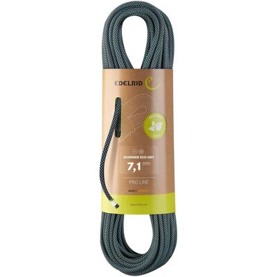 Edelrid Skimmer Eco Dry 7,1MM 50M - Bleu - Corde d'Escalade - Publicité Edelrid Skimmer Eco Dry 7,1MM 50M - Bleu - Corde d'Escalade - Publicité